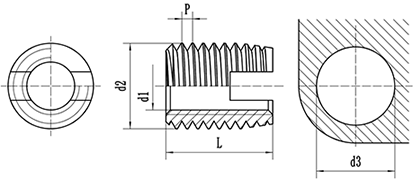 302 Self-tapping Thread Insert, Stainless Steel