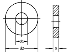 DIN 6340 Heavy Duty Hardened Flat Washer drawing