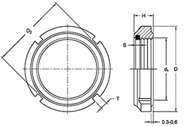 GUK Self-locking Nut drawing